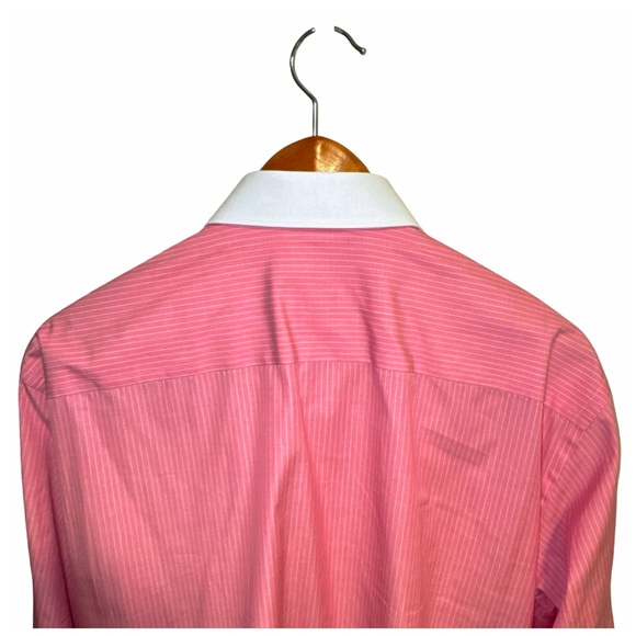 Brioni Men’s Button-Down Dress Shirt w/ Contrasting Collar & Cuffs. Size 44/17.5 - Picture 11 of 14